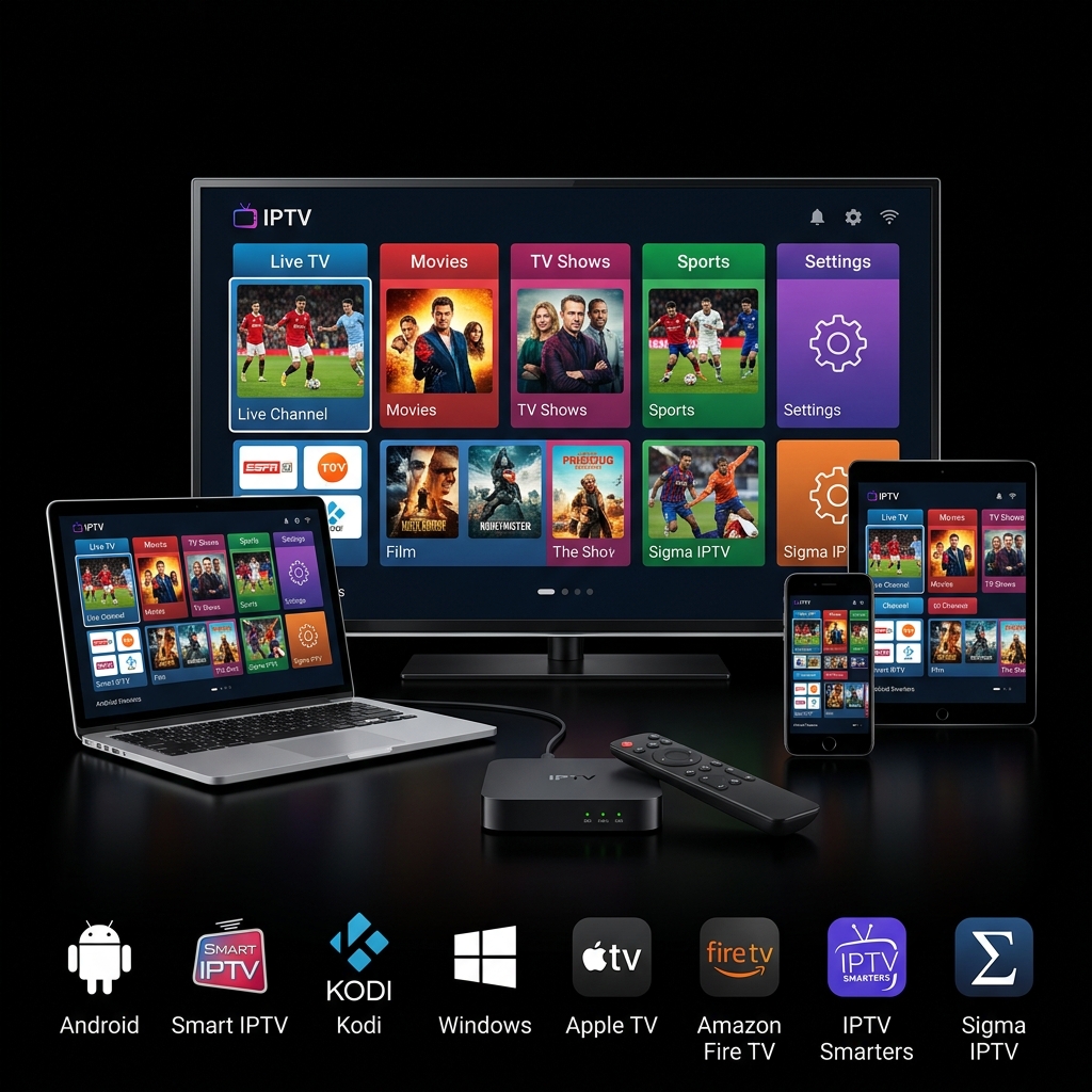 IPTV compatible with all devices - Smart TV, Windows, Amazon Fire TV